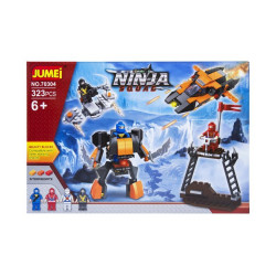 Klocki Jumei WOJOWNICY NINJA 323 elementy, 38 x 26 cm